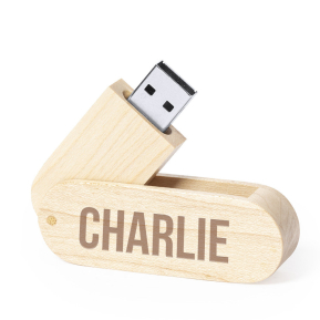16 GB personoitu puinen USB-muistitikku