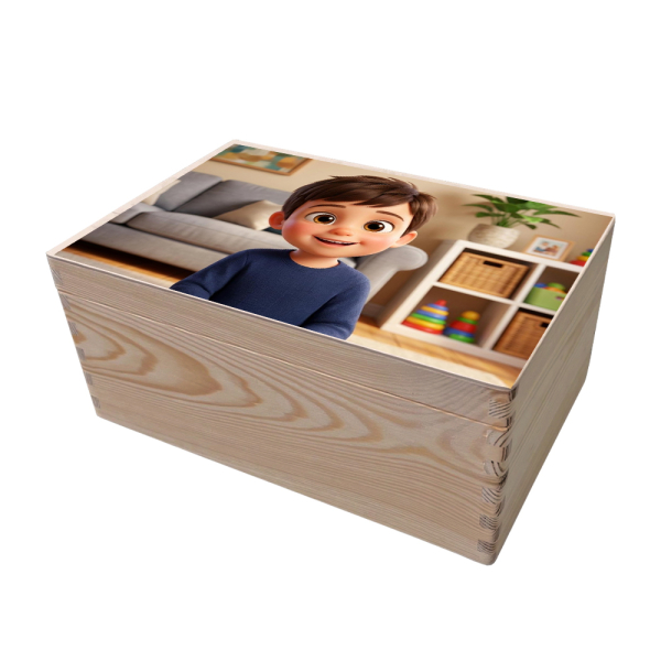S&auml;ilytyslaatikko, jossa muotokuva 3D-animaatioelokuvan tyyliin
