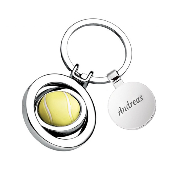 Kaiverrettu avaimenper&auml;, tennispallo