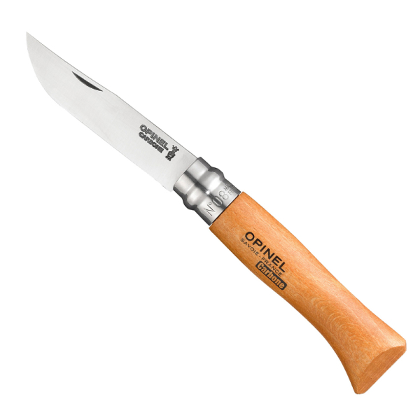 Kaiverrettu Opinel nro 8 Hiiliter&auml;s Lahjarasia
