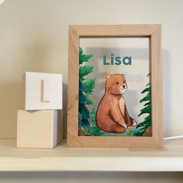 Personoitu mets&auml; ja el&auml;imet LED-kehys