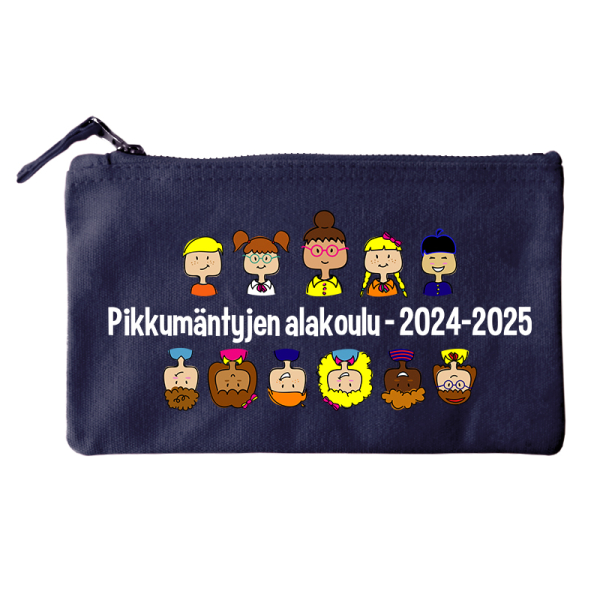 Pieni puuvillapussi, painettuna tekstill&auml; Kiitos opettajalle