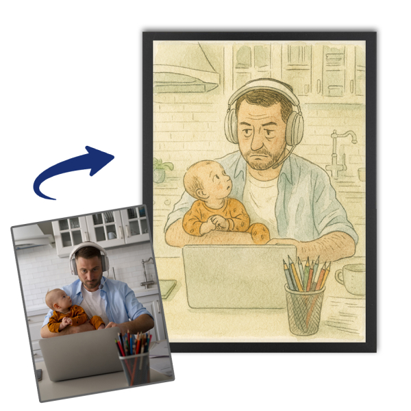 Karikatyyri New York -sarjakuvatyyliss&auml; valokuvasta