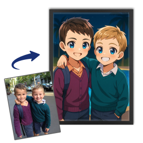 Manga-tyylinen muotokuva valokuvan perusteella